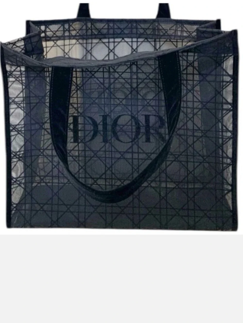 Dior VIP Black Mesh Tote Bag